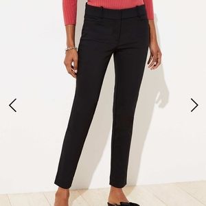 LOFT modern skinny ankle pants in black